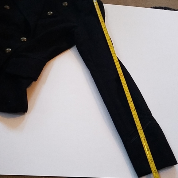 EUC black double breasted embroidered jacket - Picture 6 of 8